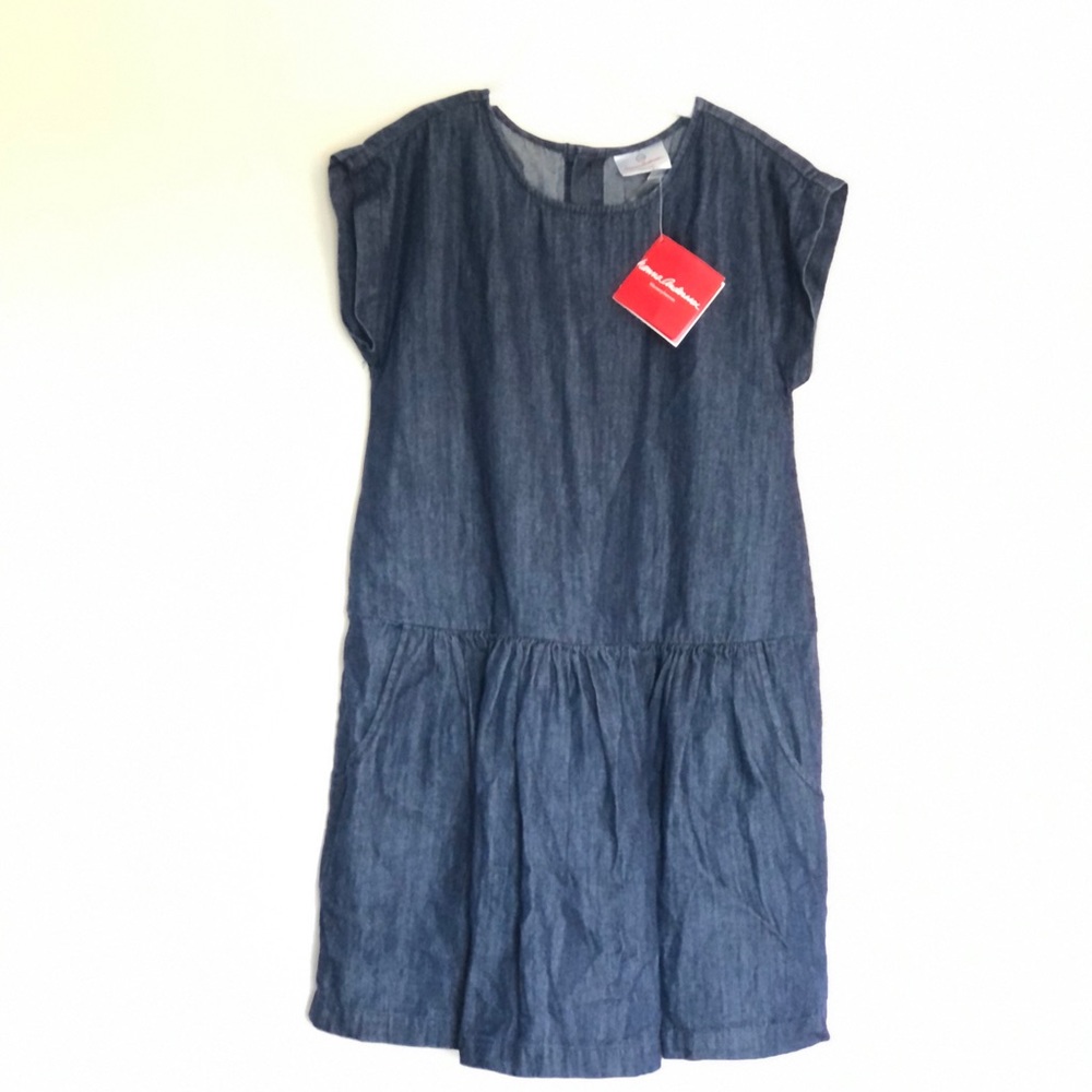 NWT Hanna Andersson Girls Blue Dress 130cm